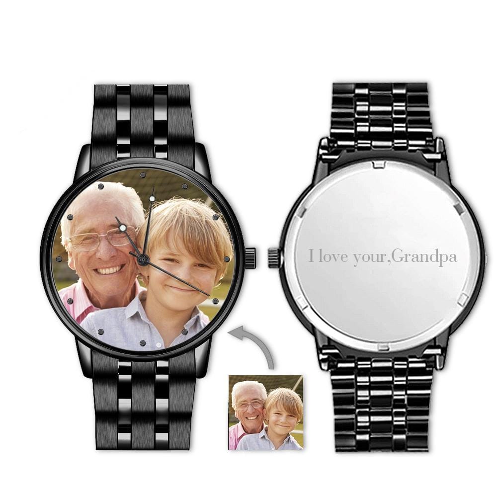 Custom Photo Watch Personalize Gifts for Grandpa