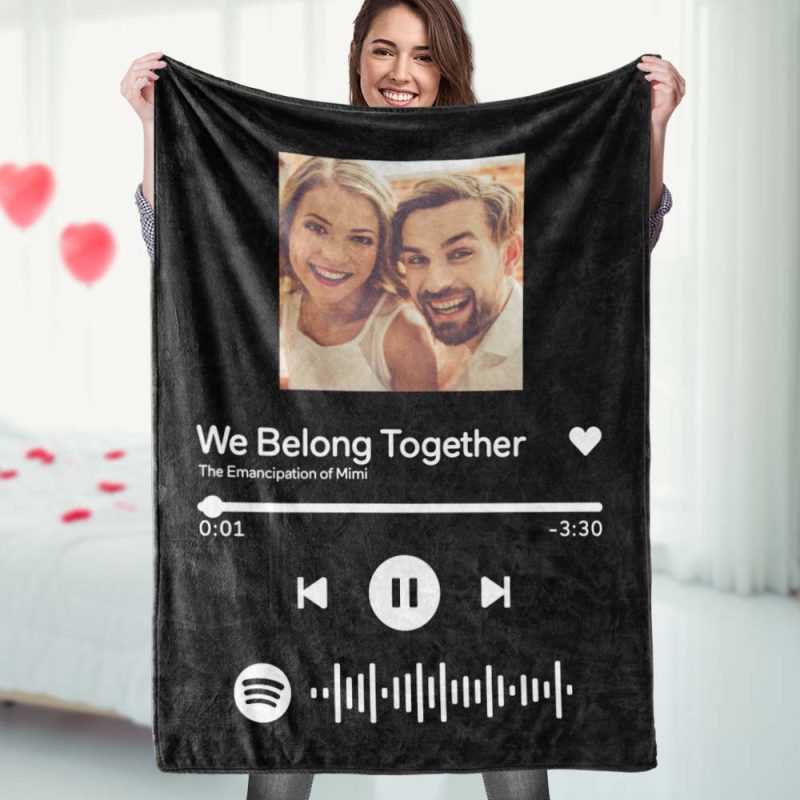 Spotify Blanket Custom Blankets Valentine’s Day Gifts For Girlfriend Bedroom Gifts
