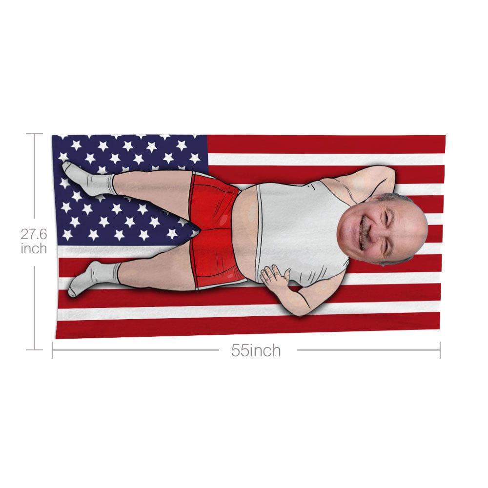 Custom Face Beach Towel Personalized Plus Size Man Style Beach Towel Funny Gift for Summer - Image 3