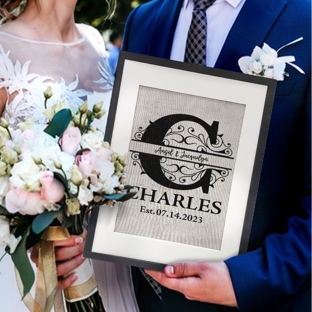 Personalized Wedding Sign Frame Decor Housewarming Anniversary Gift for Couples - Image 2
