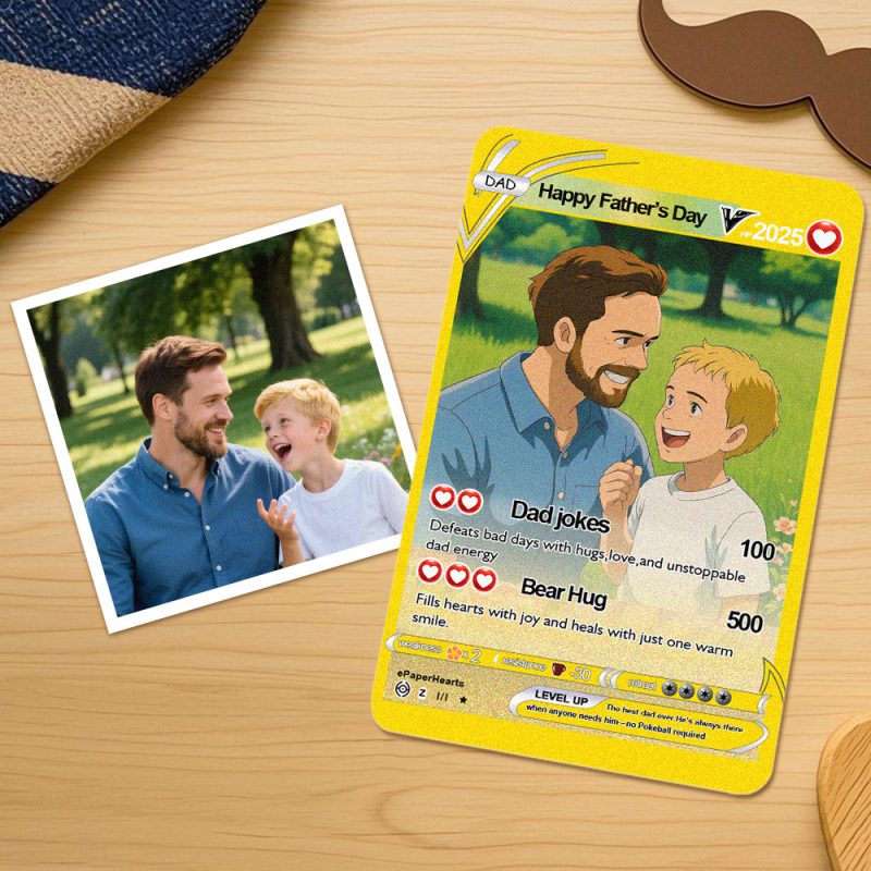 Custom Poke Card, Custom Poke Card, Gift For dad, Custom Poke Present