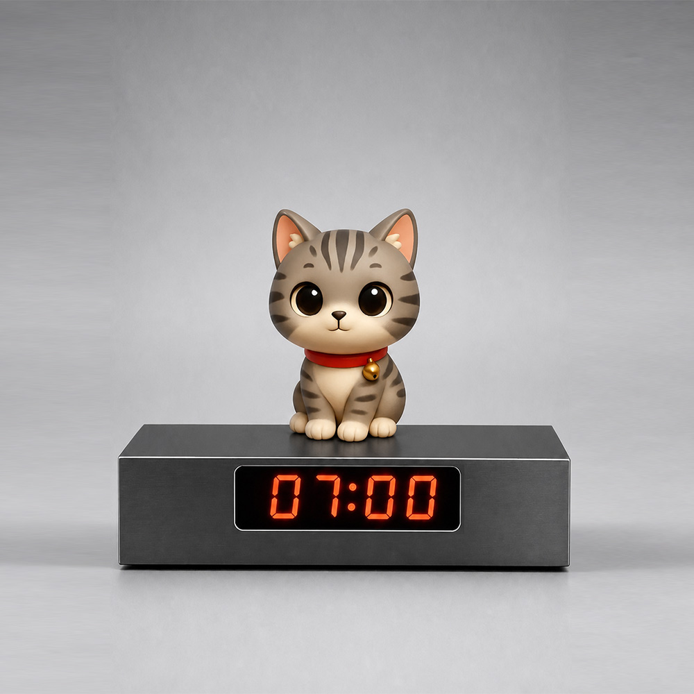 Custom Pet Themed Alarm Clock With Music Unique Vintage Gift for Pet Lovers - Image 2