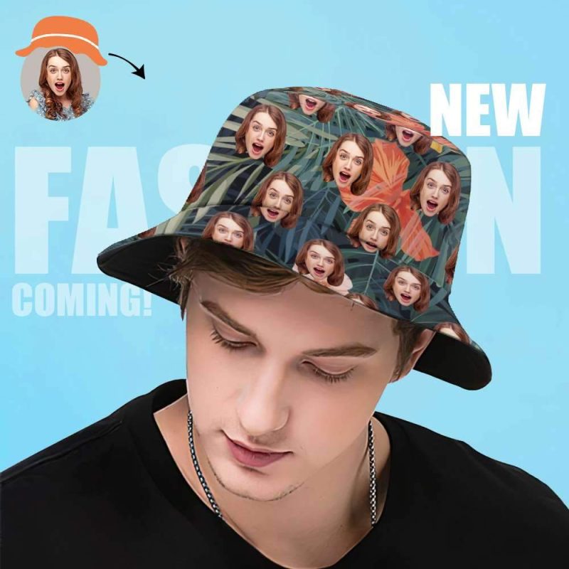 Photo Bucket Hat Custom Bucket Hats Personalized Hats No Minimum Valentine’s Day Gifts
