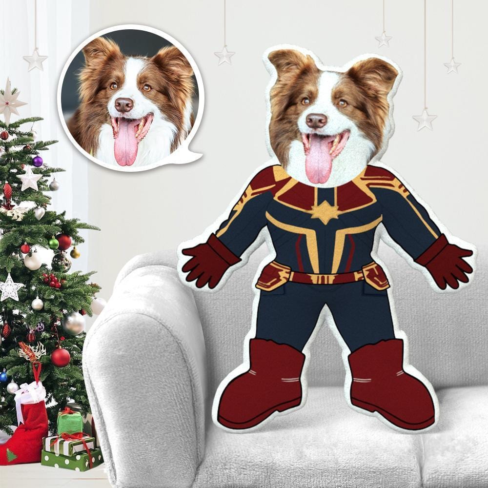 Pillow Pet Photo Pillow Gifts for Dog Lovers Capitain Marvel Costume Christmas Gifts