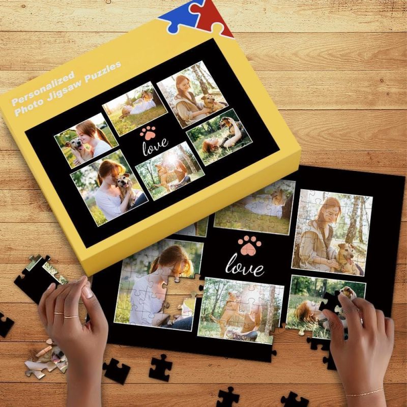 Custom Jigsaw Puzzle Dog Memorial Gift  (35-1000pcs)