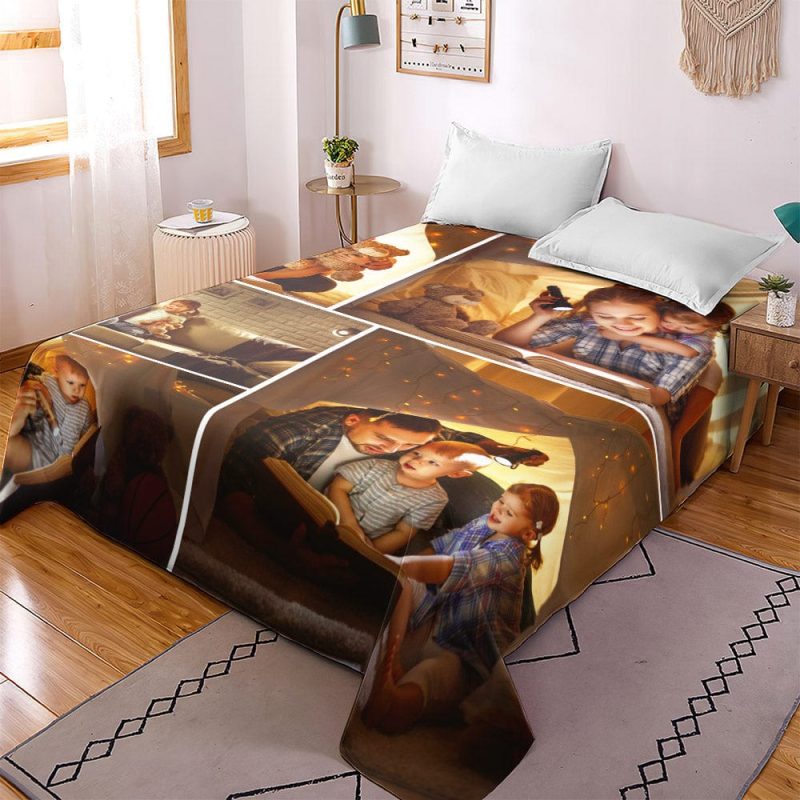Personalized Duvet Cover With Photos Father’s Day Gifts Up To 9 Photos