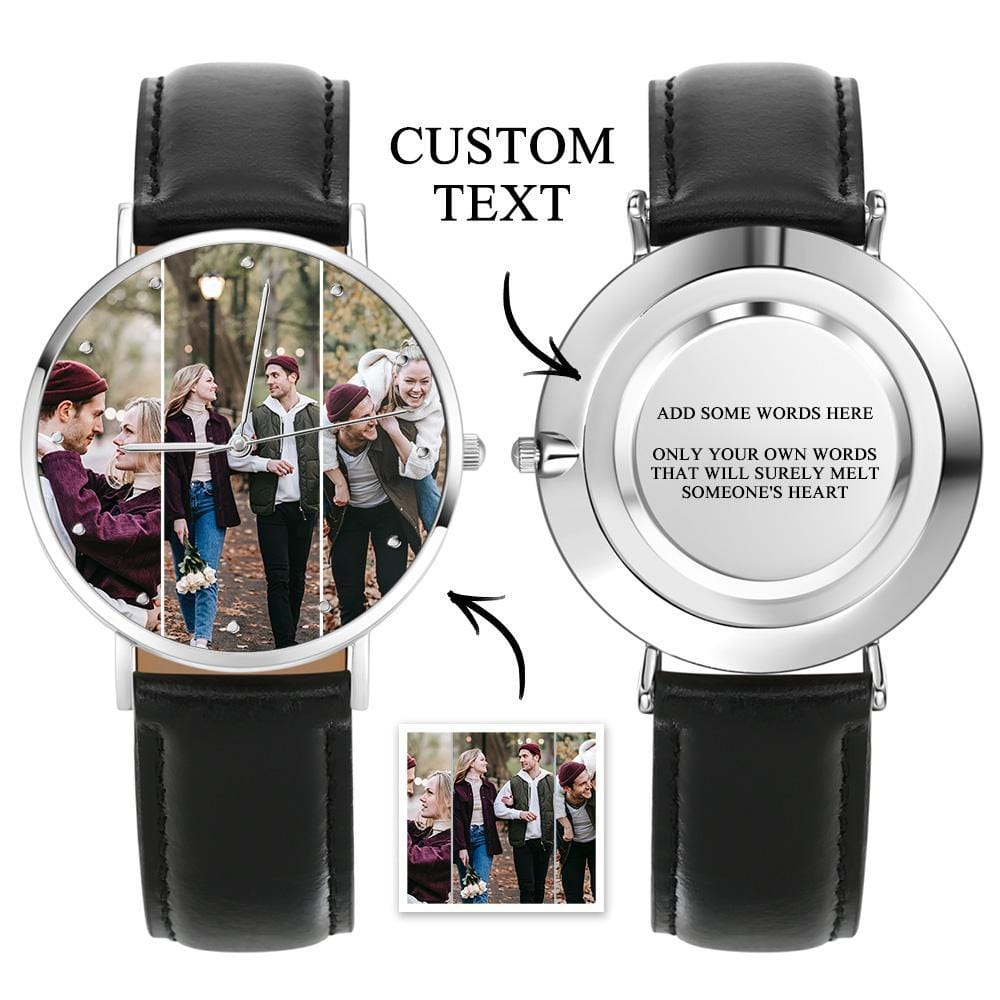Photo Watch Engraved Watches for Men Gifts for Him - Image 2
