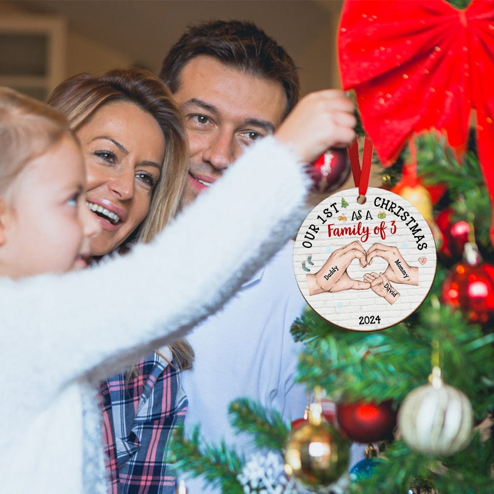 Personalized Baby's First Christmas As A Family Ornament Christmas Tree Decoration for Christmas Gifts - Image 2