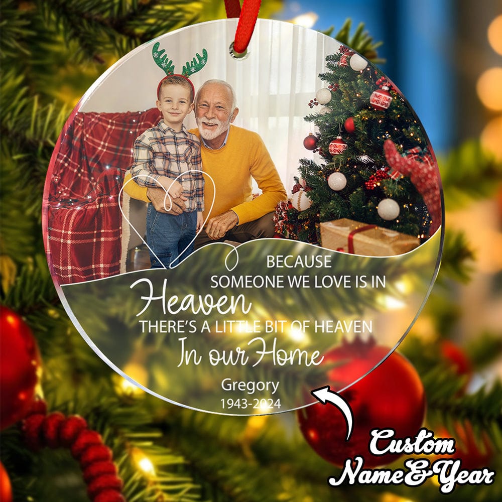 Personalized In Loving Memory Christmas Ornament with Photo Memorial Ornaments for Christmas Gift - Image 2