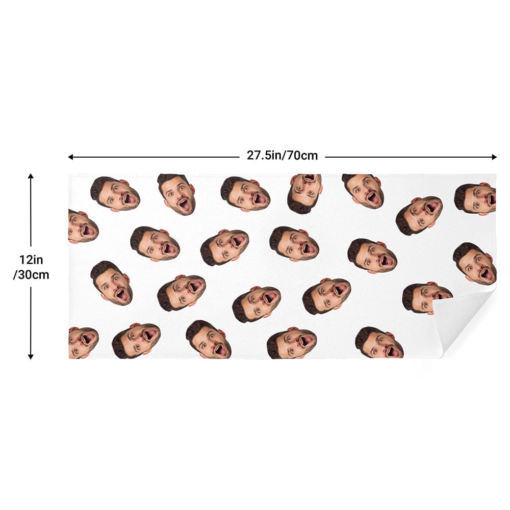 Design Your Own Towel With Face Funny Gifts for Family Personalized White Towel - Image 2