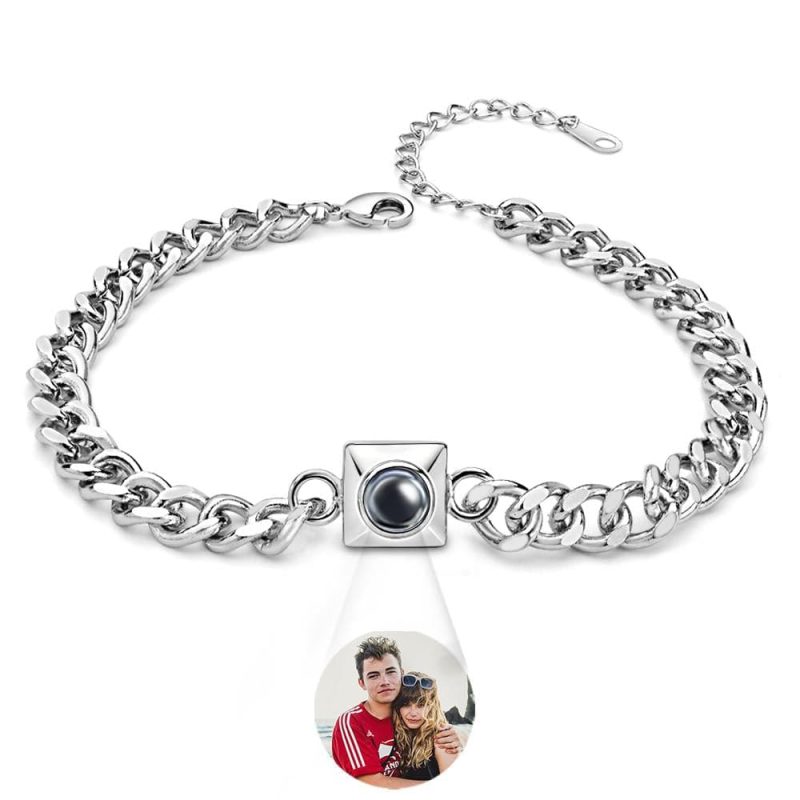 Custom Projection Bracelet Square Chain Simple Gift