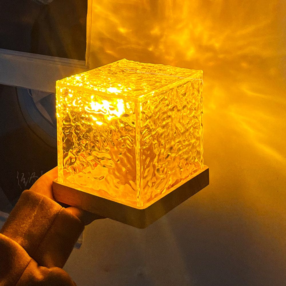 Dynamic Rotating Water Ripple Night Light Bedroom Lamp Home Decor Gifts - Image 2