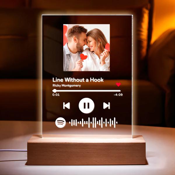Spotify Glass Plaque Custom Music Plaque Song Gift Plaque Frame Album Cover