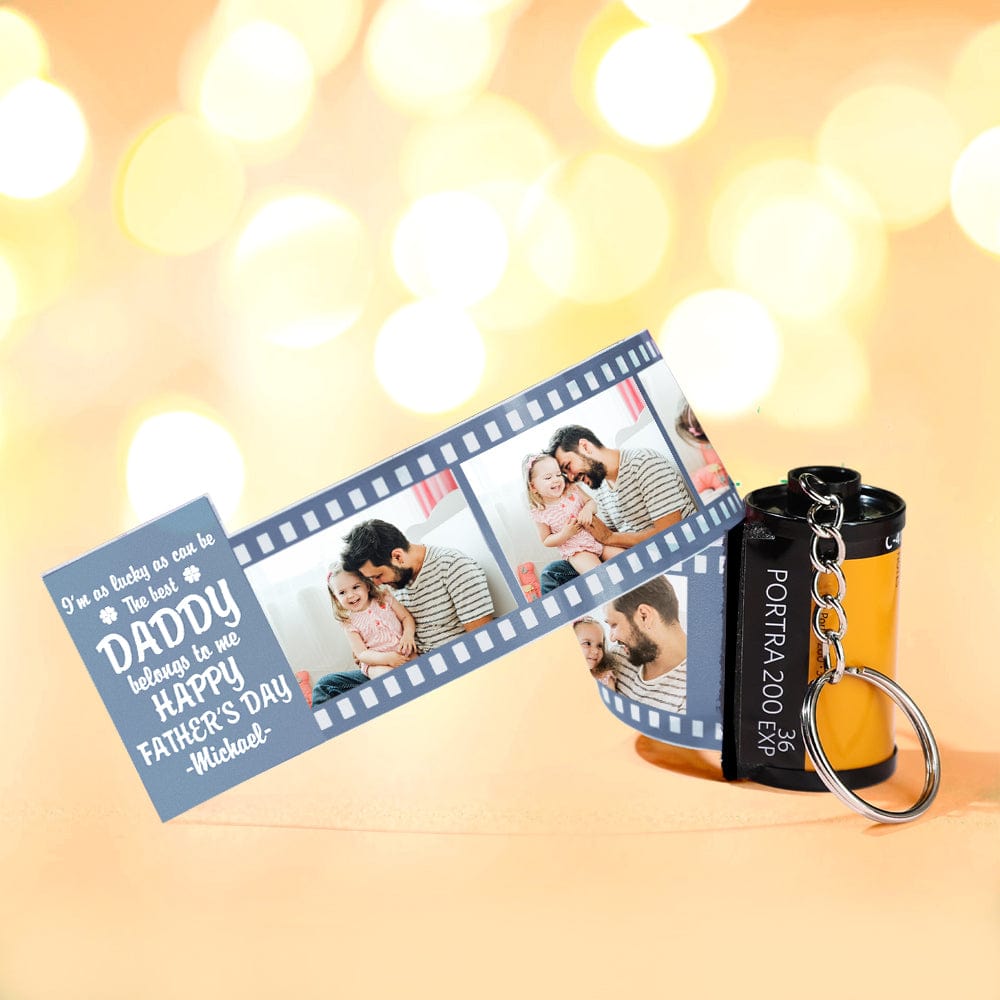 Personalized Photo Camera Keychain Thoughtful Film Roll Keychain Gift For Dad - Image 2