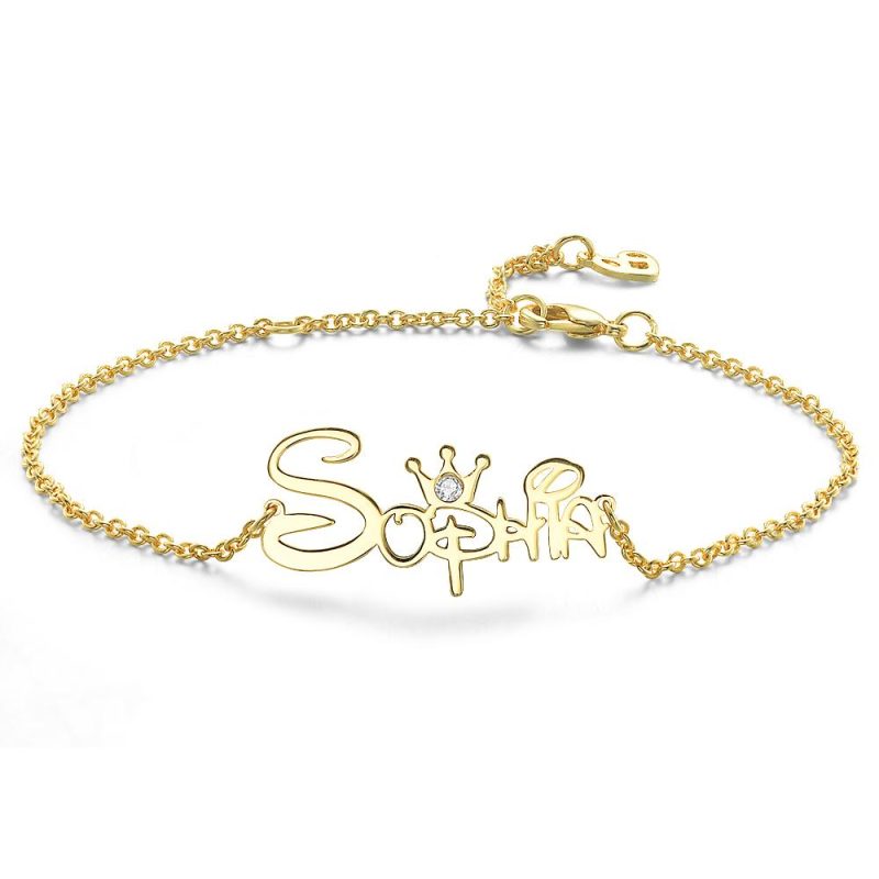 Custom Necklace for Labu Name Necklace Golden Crown Necklace Monster Doll Necklace