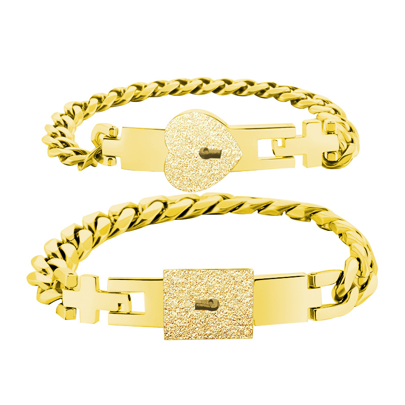 Surprise Gifts Secret Key Couple Bracelets Exclusive Love Lock Bracelets Lock & Unlock Your Love SetUS