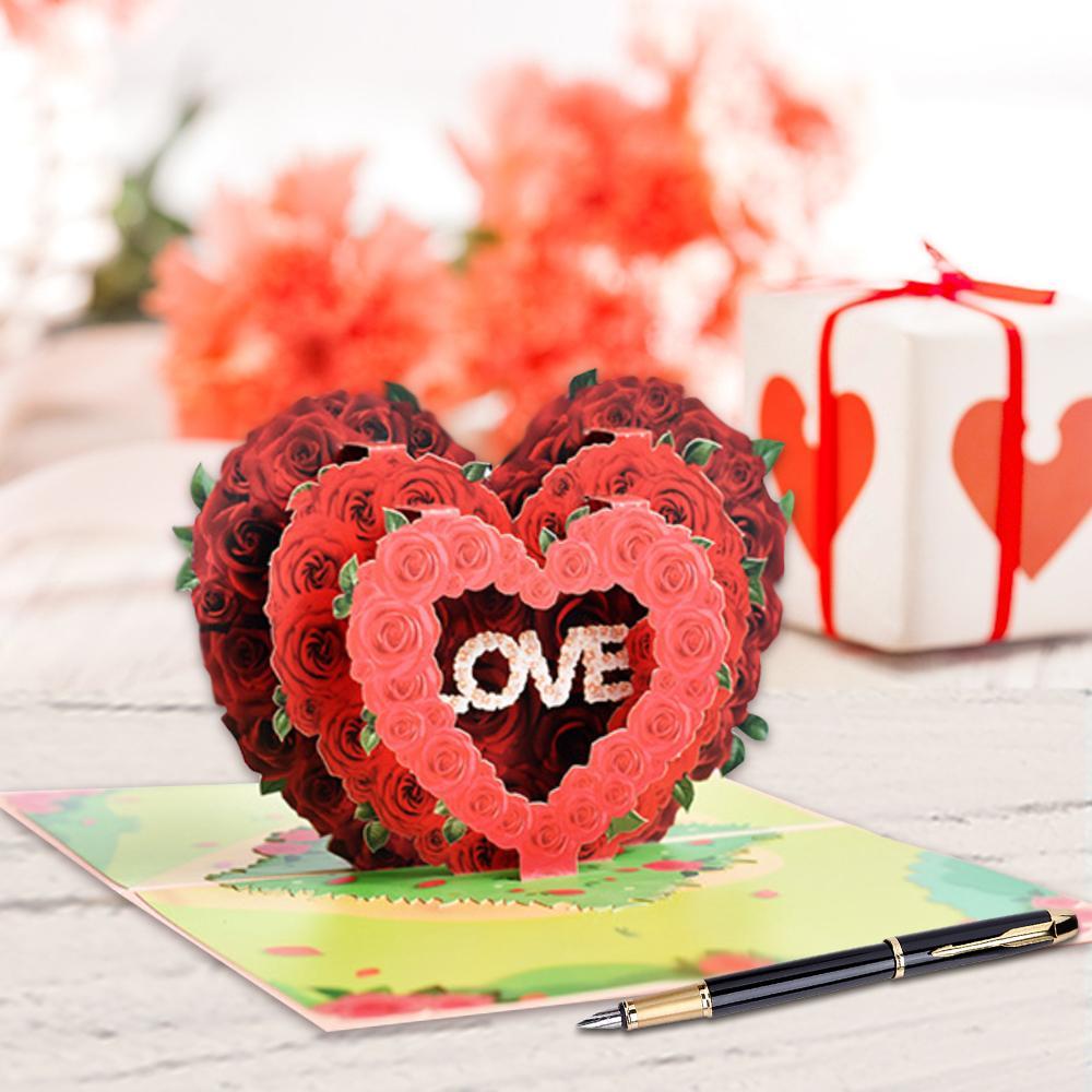 3D Love Card Valentine Cards Valentine's Day Gifts Card for Couple Moon - Image 2