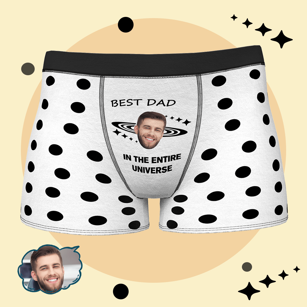 Custom Face Men's Boxer Briefs - Best Dad In the Universe