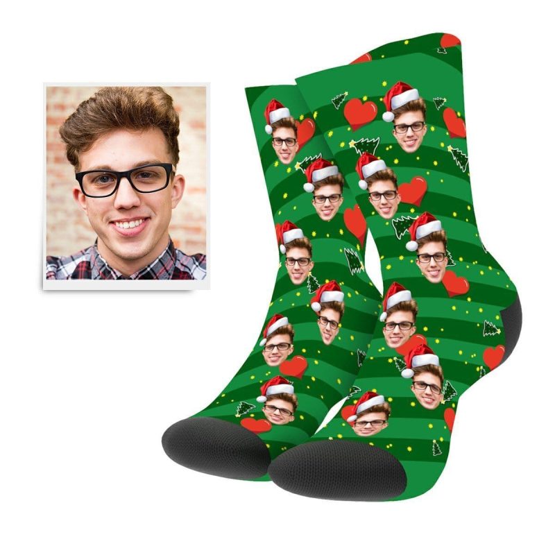 Custom 3D Preview Heart Socks Christmas Sock