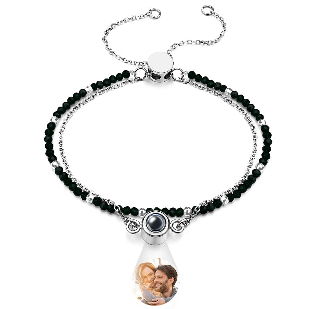 Personalized Photo Projection Crystal Double Layers Bracelet - Image 4