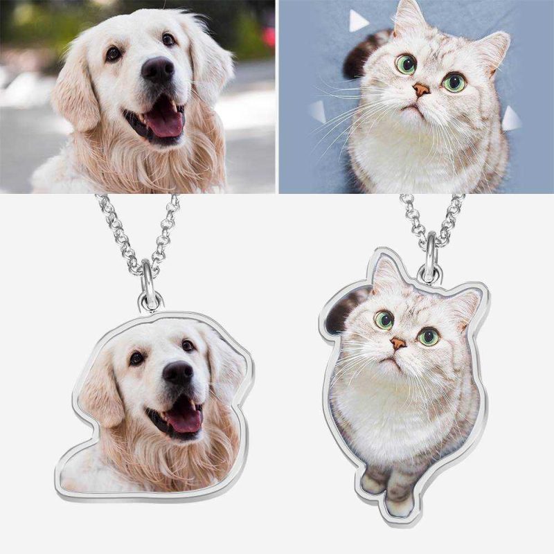 Photo Necklace Perfect Gift Necklace Platinum Plated Silver