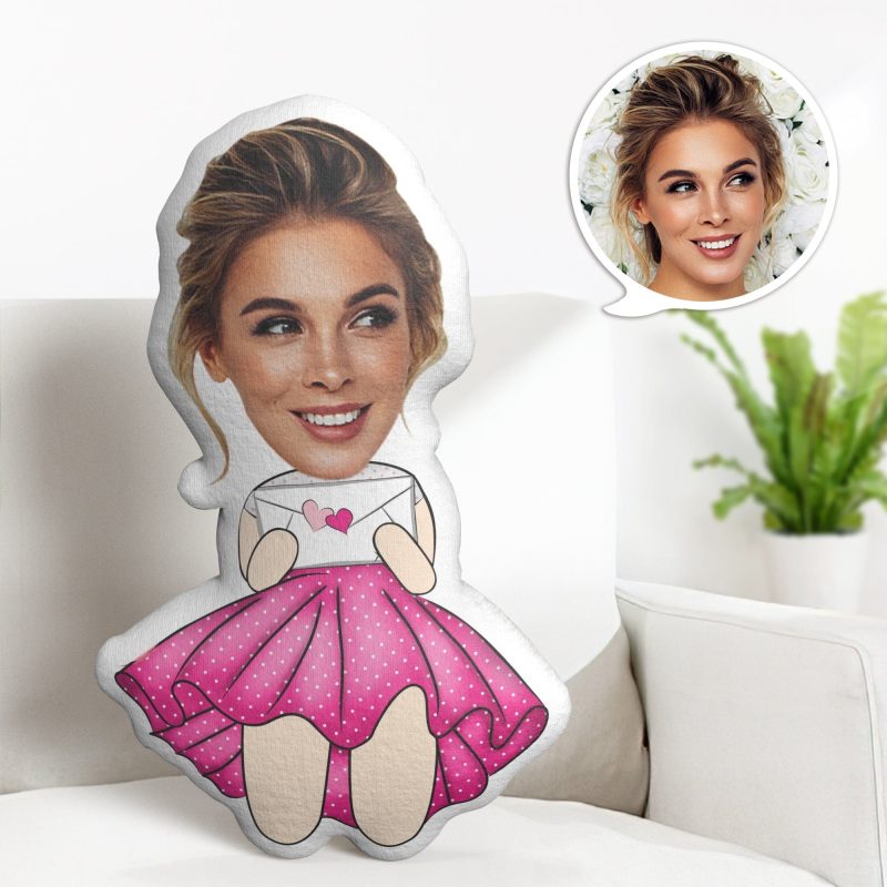 Custom Face Minime Throw Pillow Personalized Valentine’s Day Minime Throw Pillow Gifts for Her
