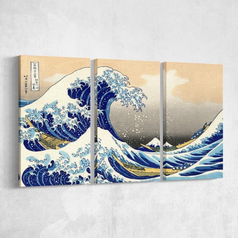 Photo Canvas Prints The Great Wave Off 3 Frameless Wall Decorations Living Room Gifts