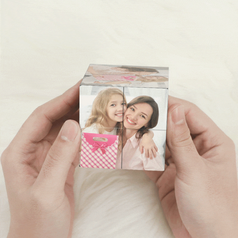 Mother’s Day Gift Custom Photo Cube Custom Photo Gift Magic Foldable Picture Cube