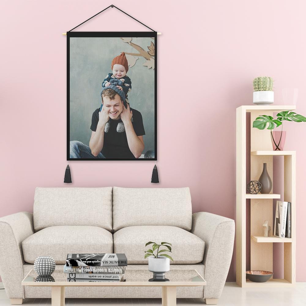 Father's Day Gift Photo Tapestry with Frame - 2 Sizes - Image 2