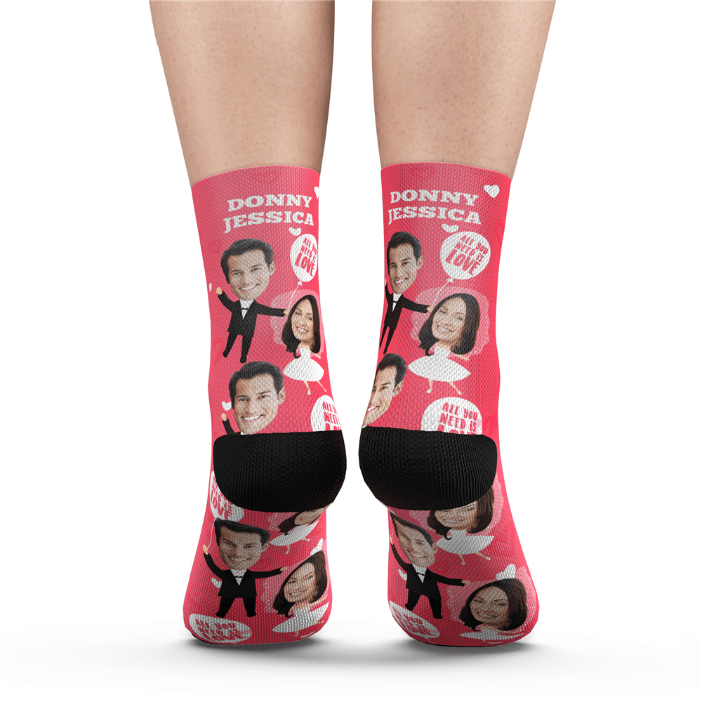 Wedding Socks Custom Photo Socks Wedding Gift Face Mash Socks - Image 2