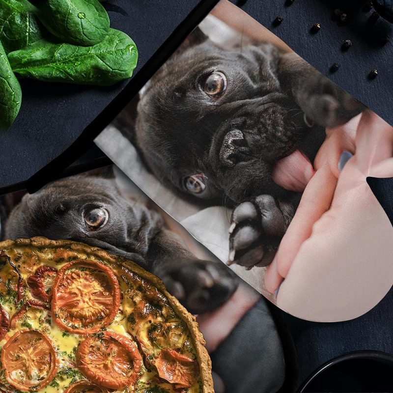 Custom Oven Mitts & Potholders Set Baking Set Kitchen Gift For Dog Lovers