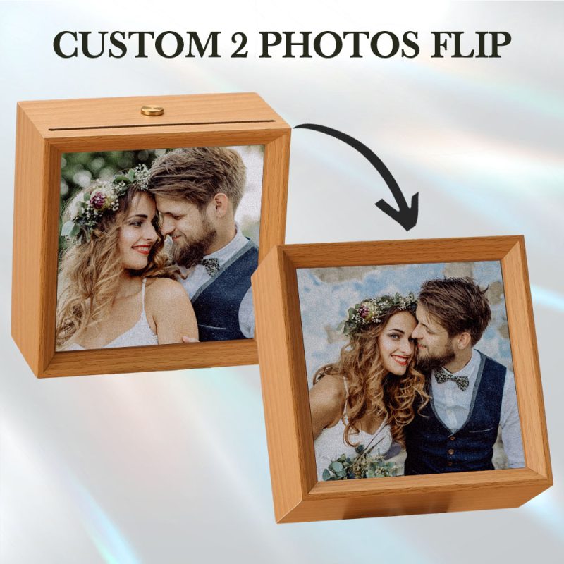 Custom Lenticular Flip Photo Lamp 2 in 1 Frame Gifts for Her