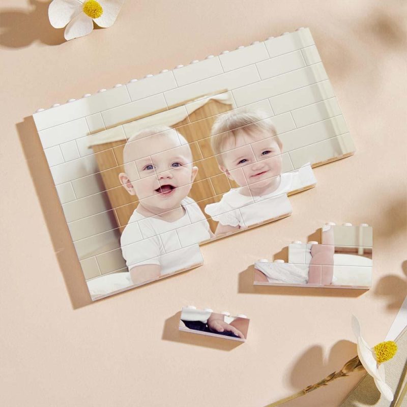 Birthday Gifts Custom Collage Photo Building Blocks Square Shape Building Bricks Gifts for Kid