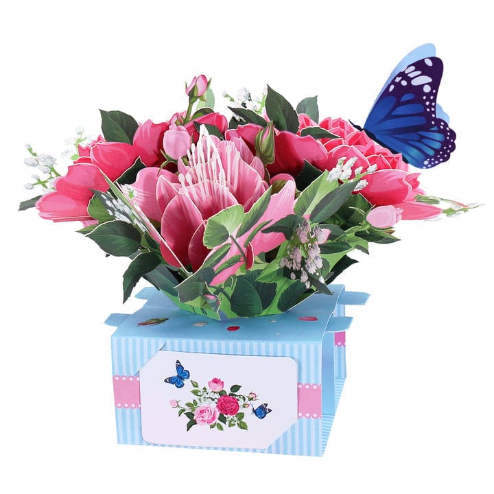 Vibrant Flowers Bouquet Pop up Card Flower Card for Mother’s Day