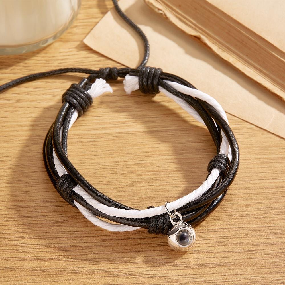 Custom Projection Bracelet Cord Braiding Gift for Him - Image 2