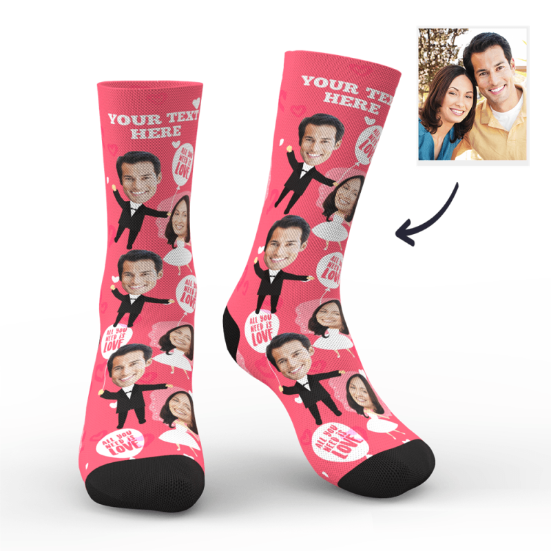 Wedding Socks Custom Photo Socks Wedding Gift Face Mash Socks