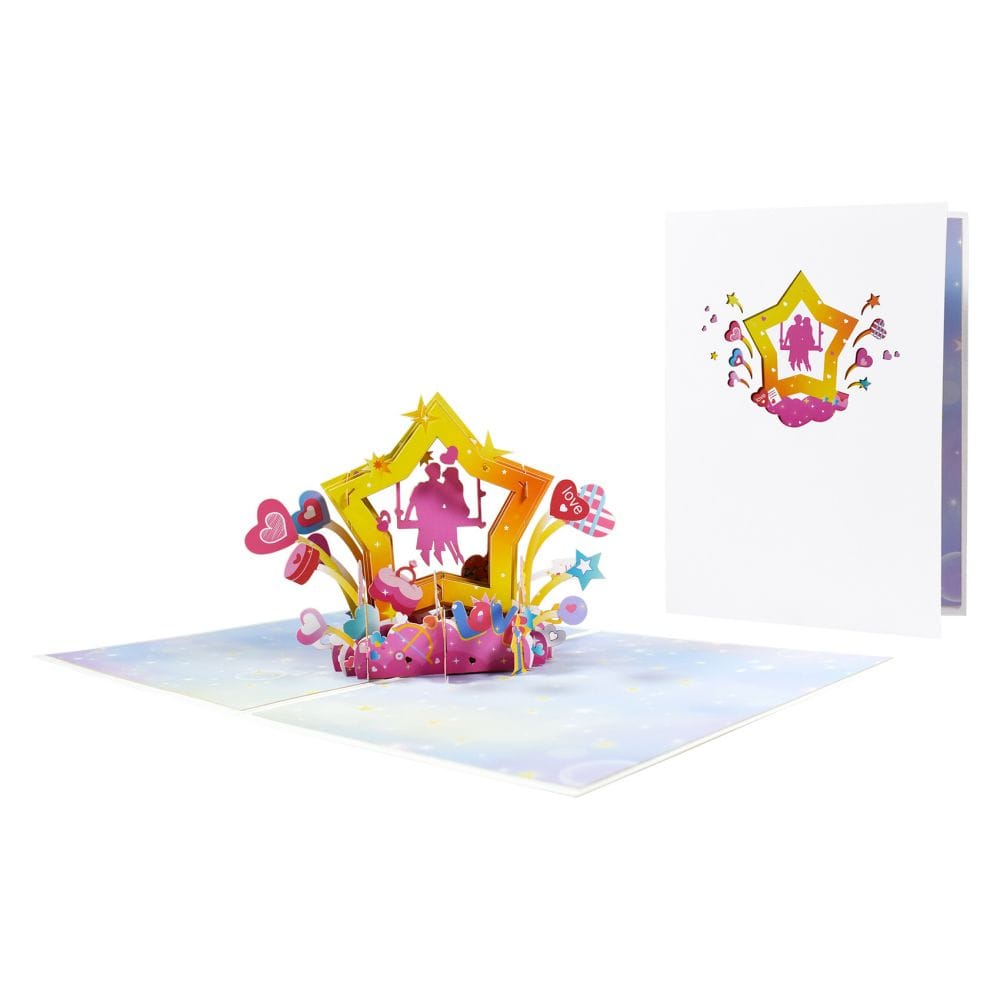 3D Creative Valentine's Day Pop Up Card Romantic Star Pop Up Greeting Card - Image 2