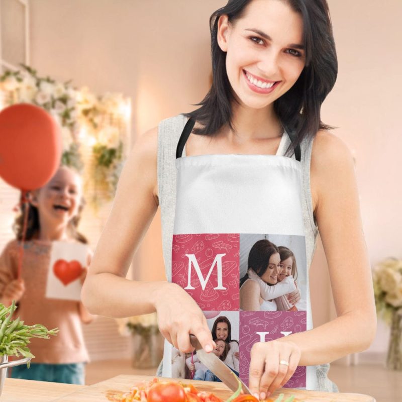 Mother’s Day Apron Personalized Photo Apron Multi Photo Apron Gifts for Mom