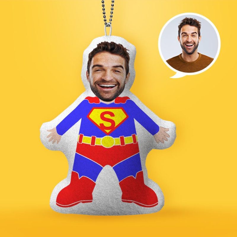 Custom Superman Keychain Personalized Photo Keychain