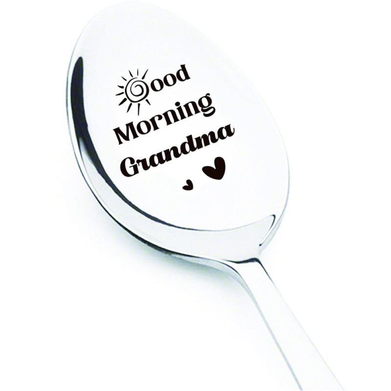 Good Morning Grandma Coffee Spoon Stainless Steel Spoon Gift for Grandma