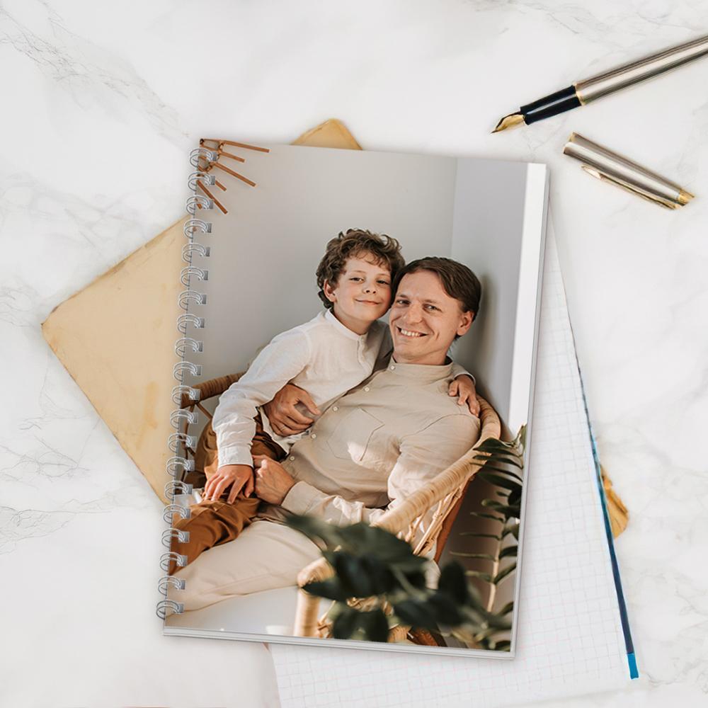 Ruled Spiral Notebook Photo Notebook Parent Child Gifts 14*21CM
