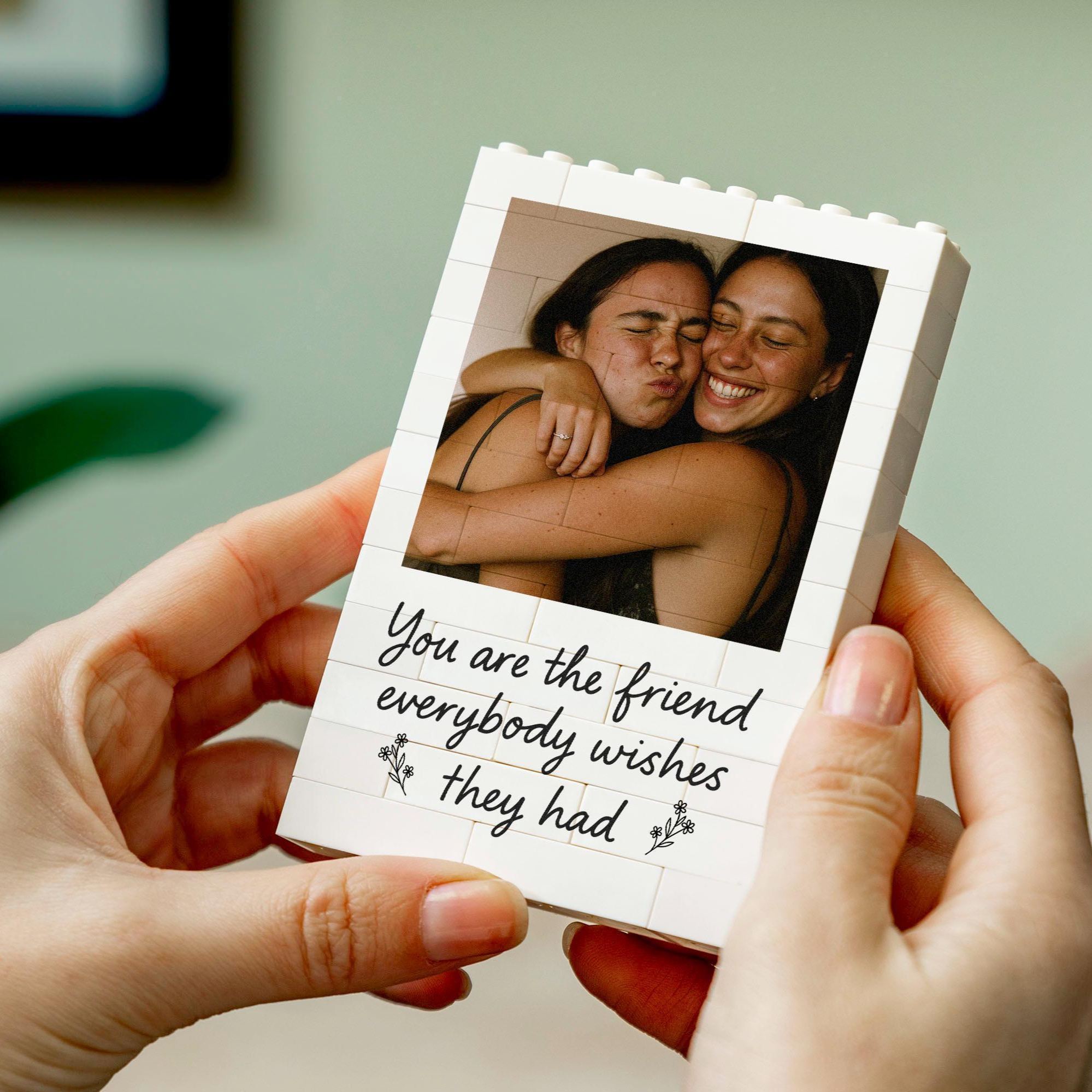Personalised Best Friend Photo Building Block Friendship Keepsake Building Block For Her - Image 2