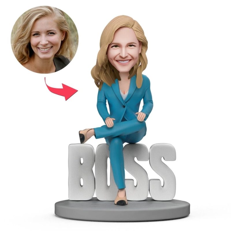Bobblehead Custom Bobblehead with Engraved Text For Bosses Day Mother’s Day Gifts