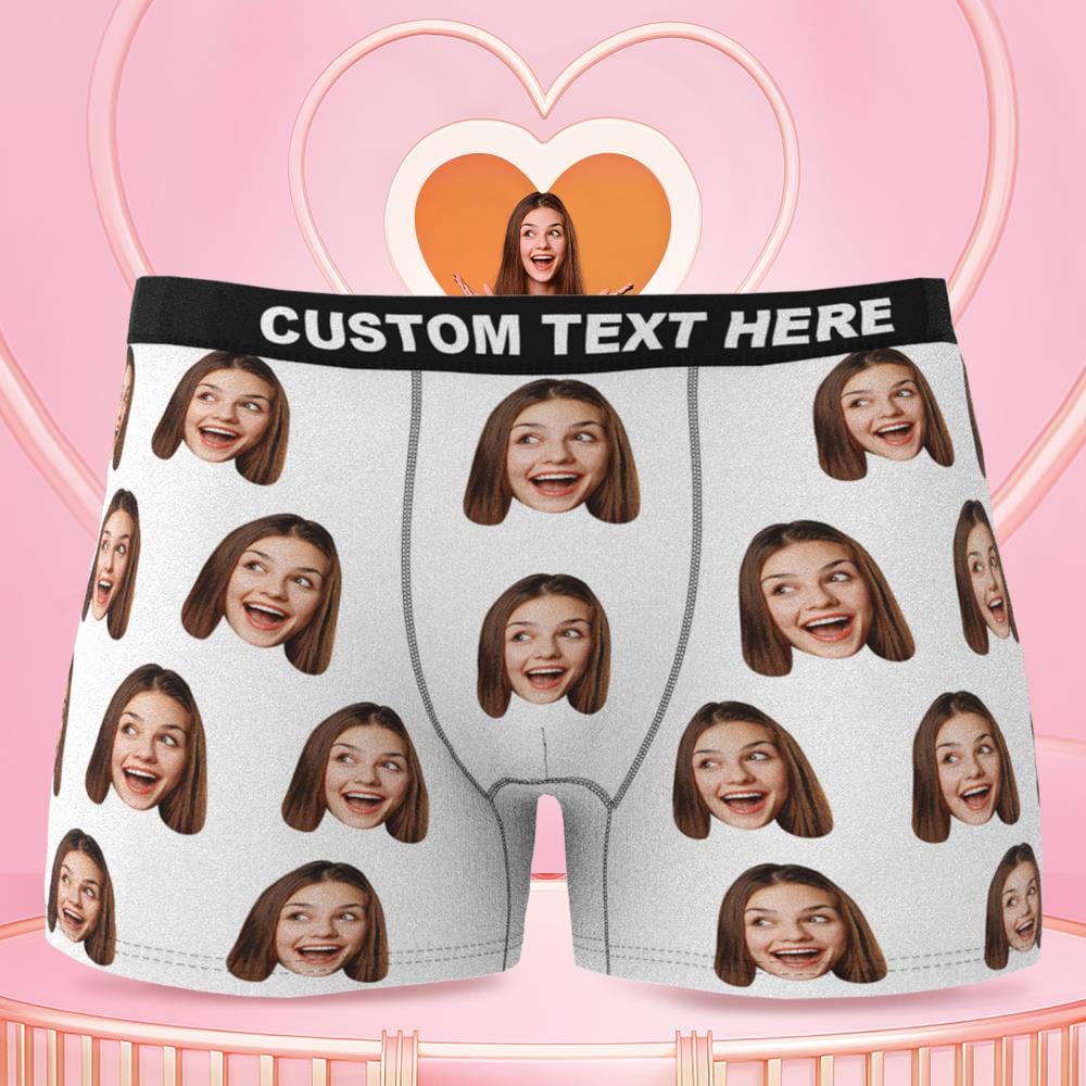Men's Custom Colorful Face Boxer Shorts 3D Online Preview