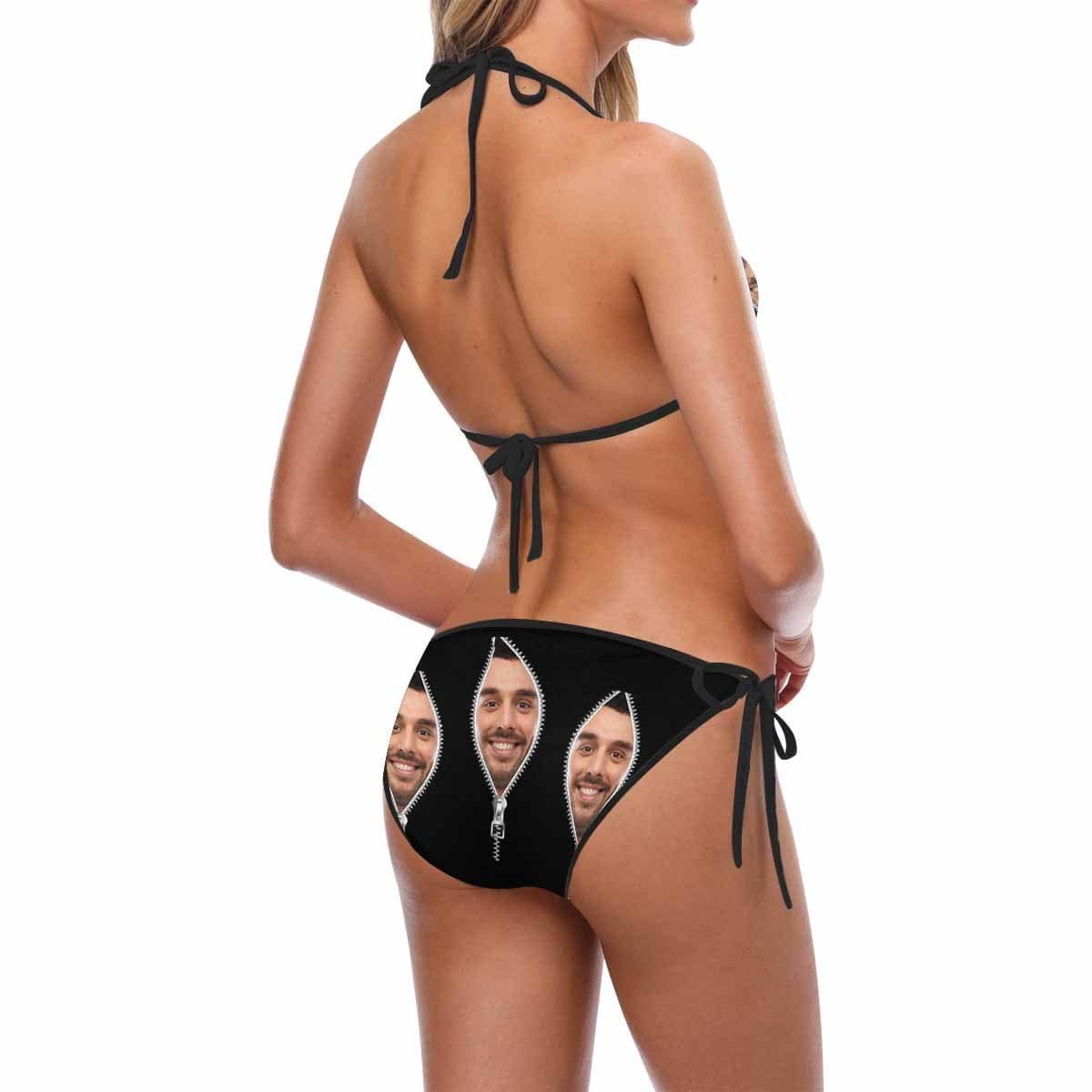 Custom Bikini With Husband Face Personalized Swimwear Women Funny Swimsuit Summer Gifts - Image 3