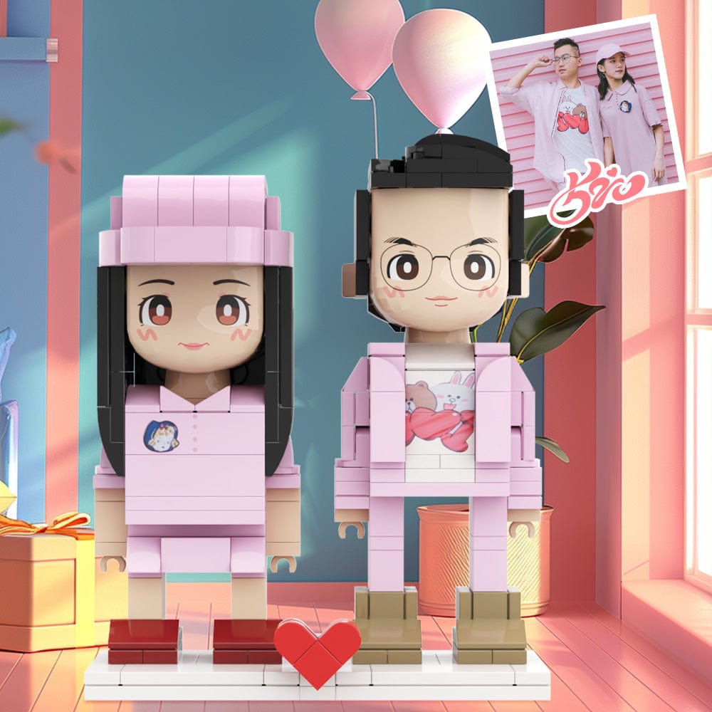 Customized Double Duddu Brick Figures Photo Figuress Romantic Surprise Duddu Brick Figures Gifts