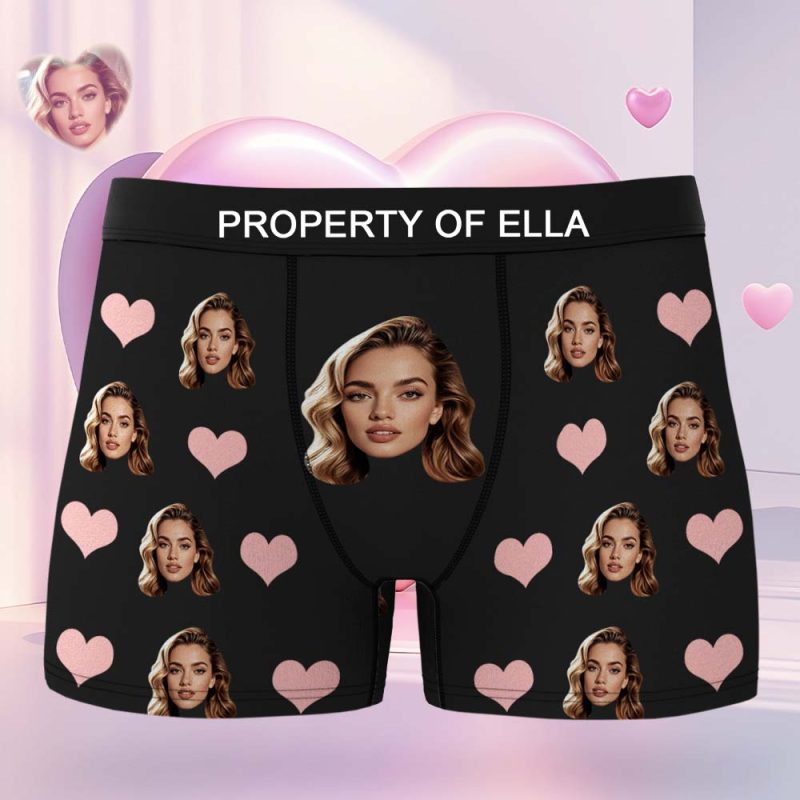 Custom Face Boxer Briefs 3D Online Preview Valentine’s Day Gifts for Boyfriend