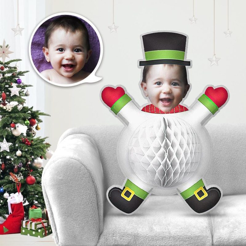 Custom Face Pillows White christmas baby Throw Pillow MiniMe Pillow Christmas Gifts For Kids