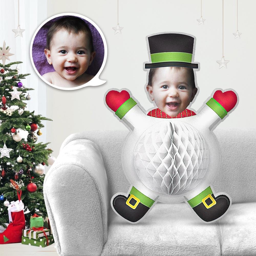 Custom Face Pillows White christmas baby Throw Pillow MiniMe Pillow Christmas Gifts For Kids