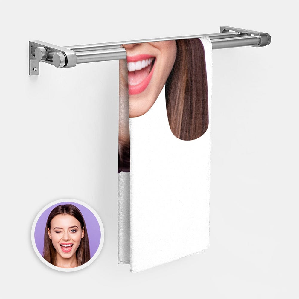 Personalised Towel With Big Face Funny Gifts for Family Bathroom Gifts - Image 3